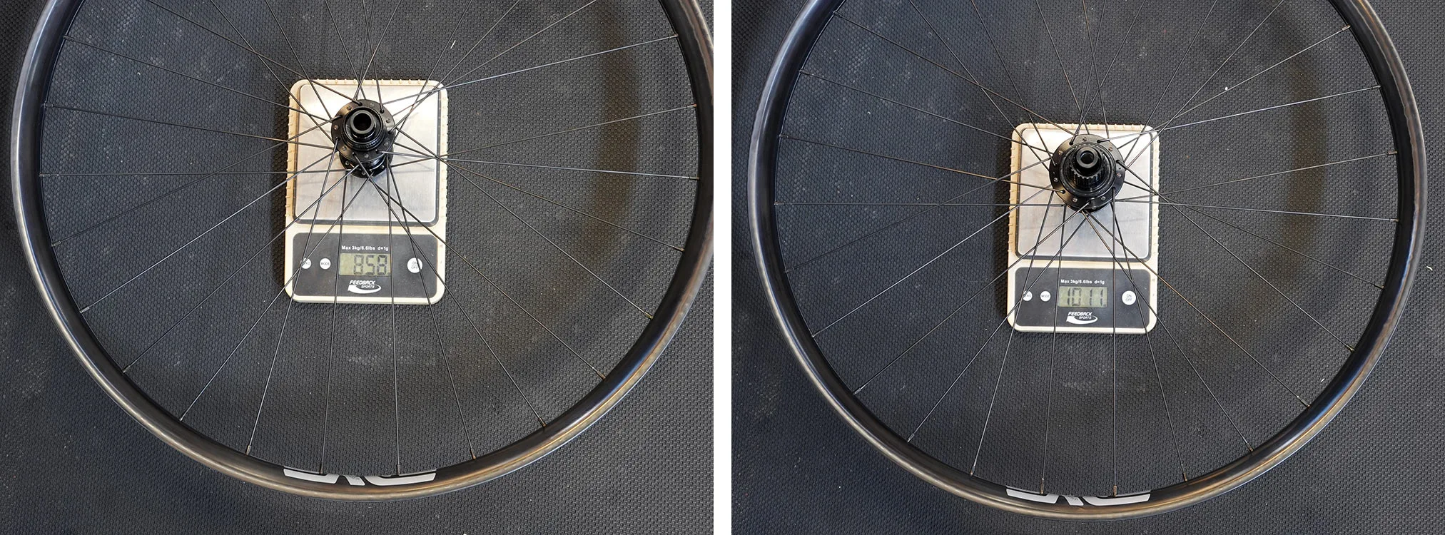 actual weights of ENVE AM30 mountain bike wheels.