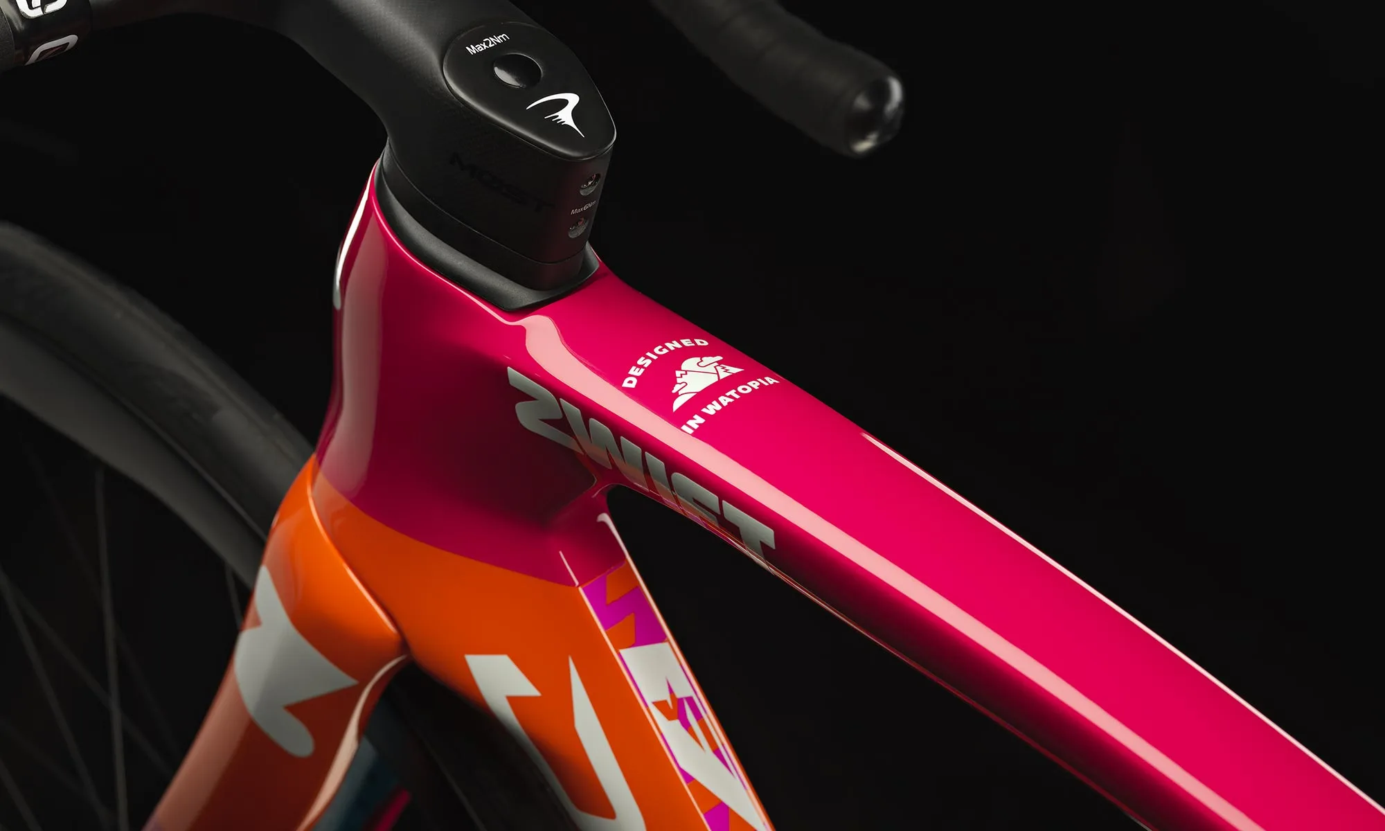 Pinarello x Zwift Dogma F limited edition carbon road bike, top tube logos