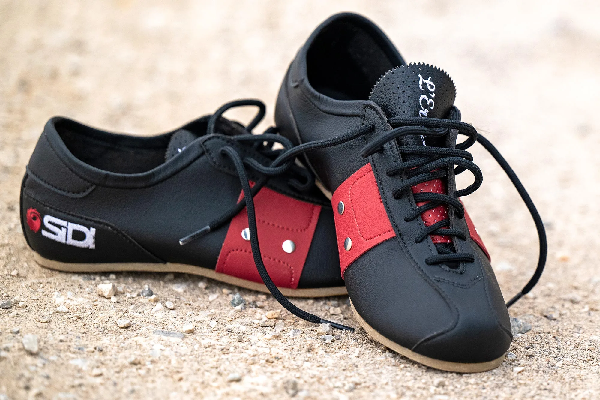 Sidi Tenacia retro modern lace-up road cycling shoes for L'Eroica, pair