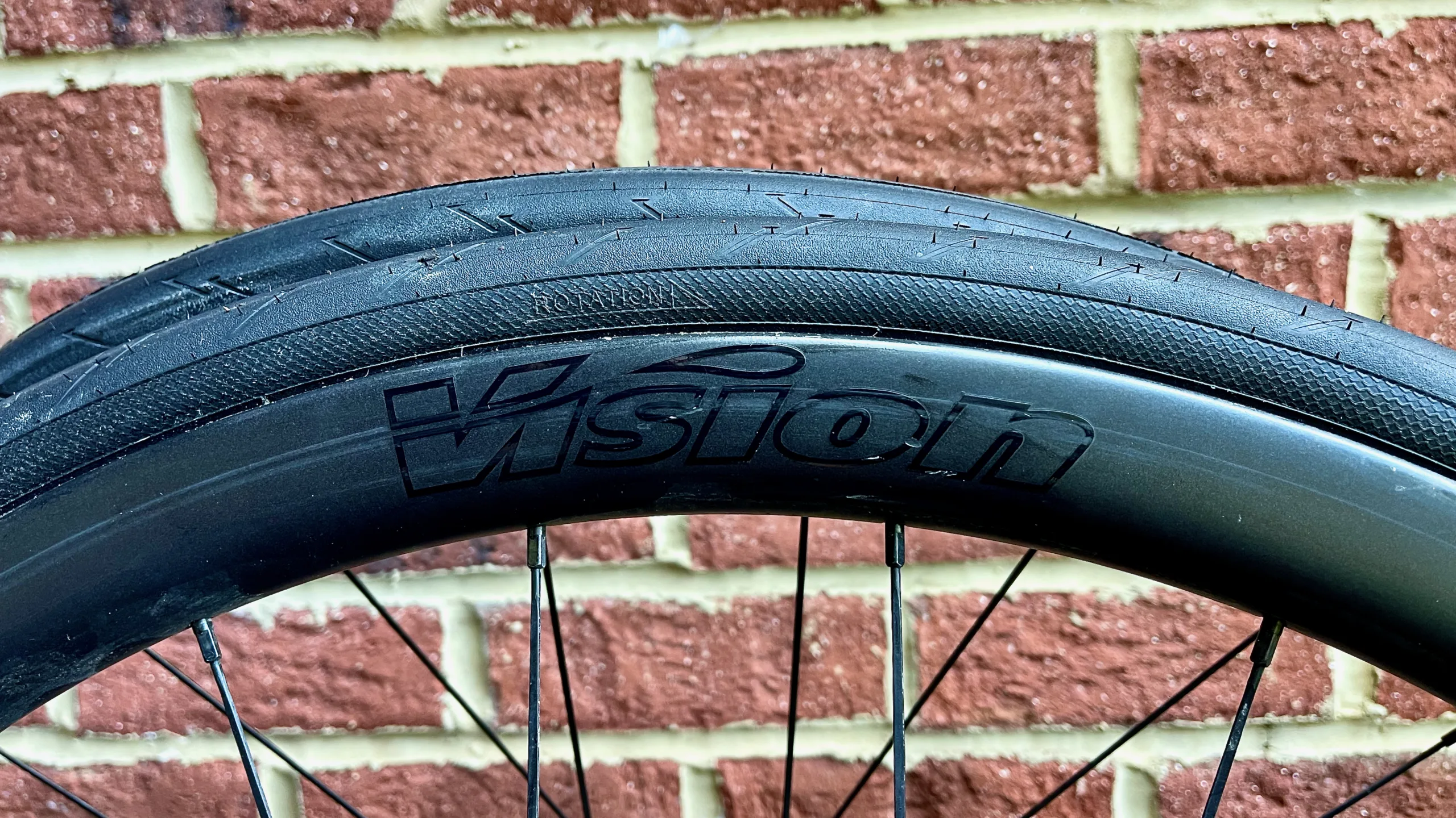 Vision SC 30 AGX Wheel against the wall